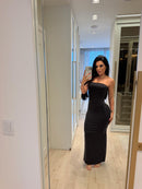 Vestido Vivi tomara que caia longo