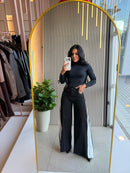Calça Jeans Wide Listra