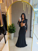 Vestido longo preto
