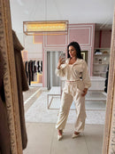 CALCA KEYLA IVORY VELVET U