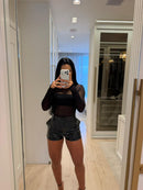 shorts couro